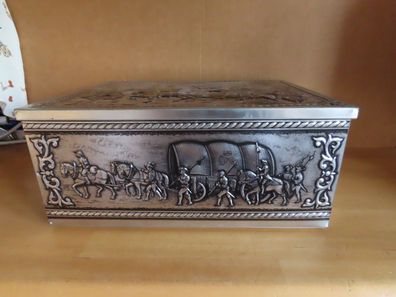 Blechdose Keksdose rechteckig Klappdeckel Motiv Ritter ca. 31x 23,5cm