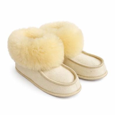 Premium Bettschuhe Merino Lammfell - Unisex, Medizinisch gegerbt