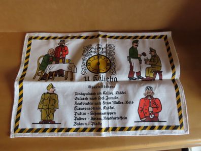 Platzdeckchen Platzset mit Uhr und Menschen ca. 45,5x 30cm U Kalicha