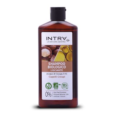 Intra Bio Lisciante Argan & Omega 3-6 Shampoo für krauses Haar 250 ml