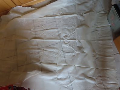 Vinyl Spitzentischdecke beige abwaschbar ca. 125x152cm