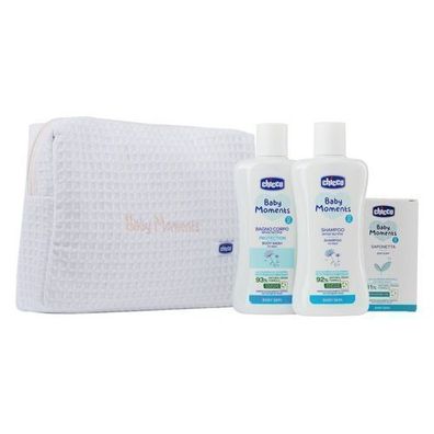 Chicco Baby Moments Badeset: Badeflüssigkeit 200ml, Haarshampoo 200ml & Sanfte S