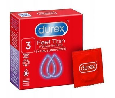 Durex Fetherlite Elite Premium-Kondome, 3er-Pack