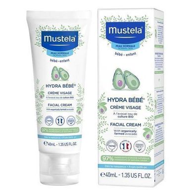 Mustela Hydra Bébé Feuchtigkeitsgesichtscreme für Babys und Kleinkinder, 40 ml