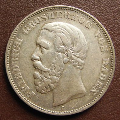 Baden. 5 Mark 1875 G
