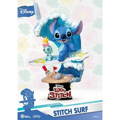 Disney Summer Series D-Stage PVC Diorama Surfer Stitch 15 cm