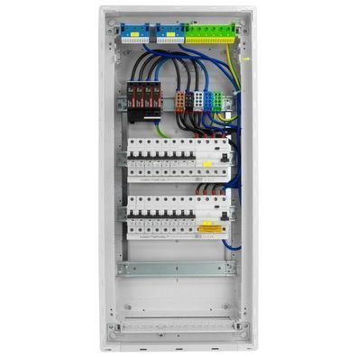 Sicherungskasten Hager Unterputz 14xMCB 2xRCCB AC T1T2 4x12 Verteilerschrank VDE