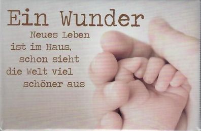 Magnet Photo-Design mit liebevoller Botschaft "Ein Wunder", 8x5,3cm