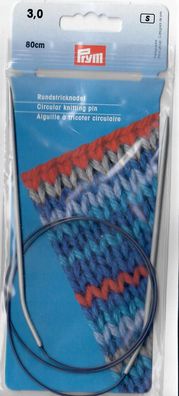 Rundstricknadel PRYM grau/80cm 3,0