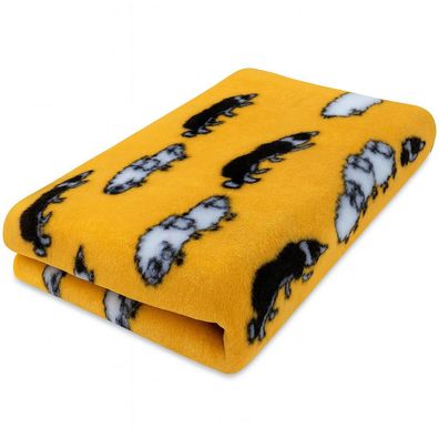 Vet Bed Hundedecke Hundebett Schlafplatz 150 x 100 cm Yellow Sheep + Border Collie