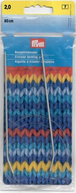 Rundstricknadel PRYM grau/80cm 2,0