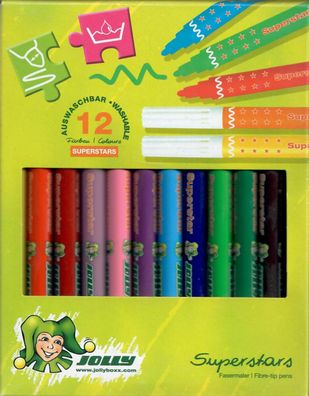Filzstifte Jolly 12 Farben Fasermaler
