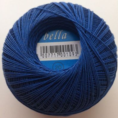 Häkelgarn BELLA 20 100%Bw. 50g Farbe 122 (blau)