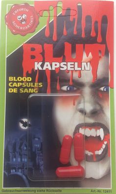 Scherzartikel Blutkapsel