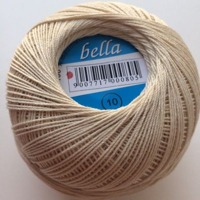 Häkelgarn BELLA 10 100%Bw. 50g Farbe 103 (beige)
