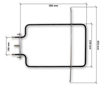 Heizung 0900W 230V Whirlpool 481925928792 Bauknecht - Oberhitze * A