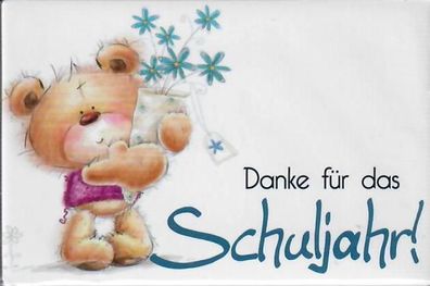 Magnet Bärchen-Design mit liebevollem Spruch "Schuljahr", 8x5,3cm