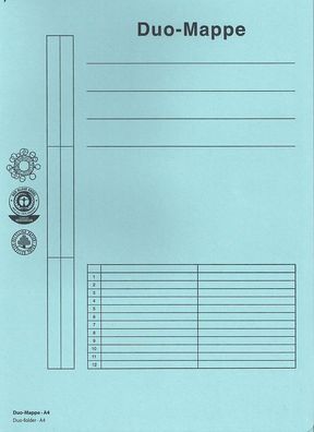 Duo-Mappe A4 Donau Farbe 10 blau