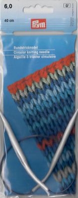 Rundstricknadel PRYM grau/40cm 6,0