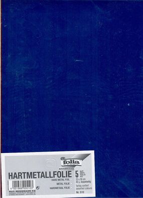 Hartmetallfolie 25x30cm 5 Blatt - fabrig sortiert
