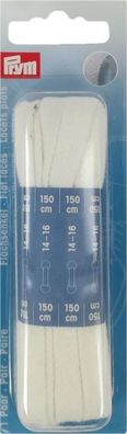 P/SB Schuhband flach 8mm/150cm weiß Prym 974 743