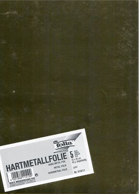 Hartmetallfolie 25x30cm 5 Blatt - gold