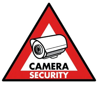 SAS-ST-CS CCTV Warnaufkleber
