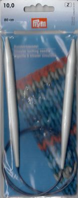 Rundstricknadel PRYM grau/80cm 10,0