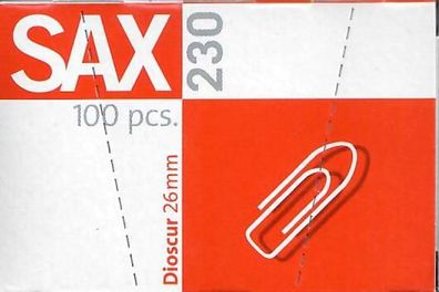 Büroklammern 26mm 100 Stk. SAX