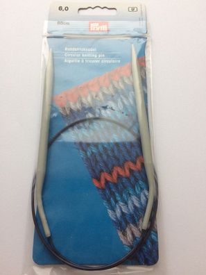 Rundstricknadel PRYM grau/60cm 6,0