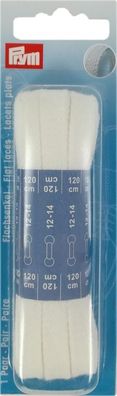 P/SB Schuhband flach 8mm/120cm weiß Prym 974 733