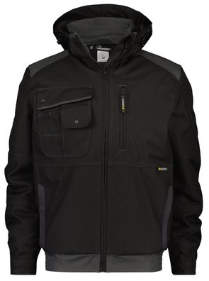 Dassy Canvas Winterjacke Austin PES90 Schwarz/Anthrazitgrau