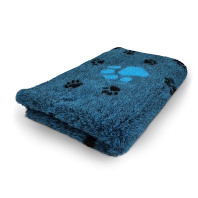 Vet Bed Hundedecke Hundebett Schlafplatz 150 x 100 cm türkis große Pfote türkis