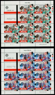 MALTA BLOCK Kleinbogen Nr 661KB-662KB postfrisch X7BD57A