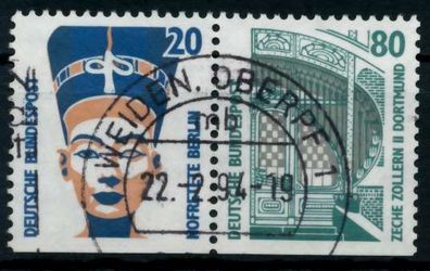 BRD BUND Zusammendruck Nr W96 zentrisch gestempelt WAAGR PAA X96DC02
