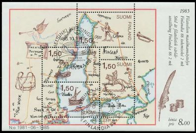 Finnland Block 1 zentrisch gestempelt S019846