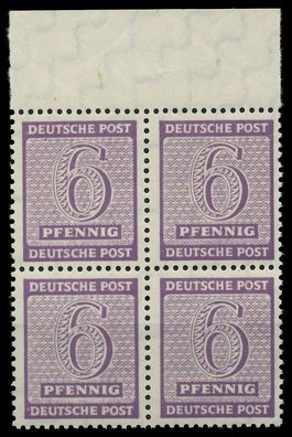SBZ Westsachsen Nr 129Xw postfrisch Viererblock ORA X8096C2