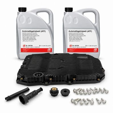 10L Automatikgetriebe Öl + Ölwanne Hydraulikfilter für Mercedes 9G-Tronic 725.0