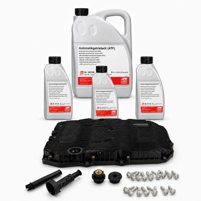 8L Automatikgetriebe Öl + Ölwanne Hydraulikfilter für Mercedes 9G-Tronic 725.0
