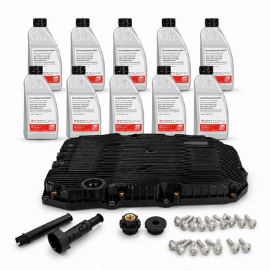 10L Automatikgetriebe Öl + Ölwanne Hydraulikfilter für Mercedes 9G-Tronic 725.0