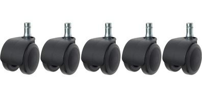 Efalock Laufrolle für Rollhocker Smooth gebremst (5er-Pack)