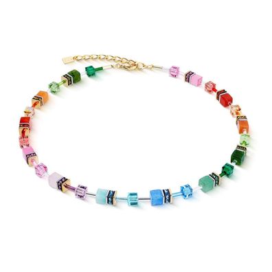 Coeur de Lion Halskette 4905-10-1520 GeoCUBE® Iconic Precious Rainbow, Gold
