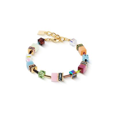 Coeur de Lion Armband 2838-30-1578 GeoCUBE® Iconic Art Nouveau Gold, Multicolor