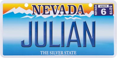 USA Kennzeichen mit Namen, Blechschild, JULIAN , NEVADA , (44)