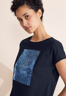 Street One T-Shirt mit bedrucktem Satin-Patch