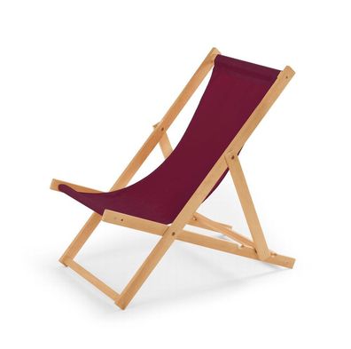 Holz Sonnenliege Strandliege Liegestuhl aus Holz Gartenliege Farbe bordeaux