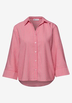 Street One 3/4-Arm Bluse in Seersuckerqualität