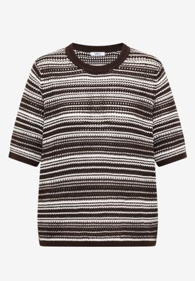 Cecil Kurzarm Pullover mit Rundhals und Streifen