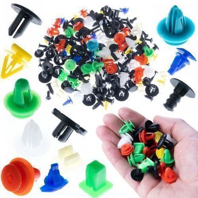 Rosfix Set Auto Befestigungsclips 200 Stk – Kunststoff | 1–4 cm Länge