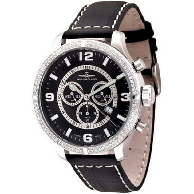 Zeno-Watch - Armbanduhr - Herren - Oversized Retro Chrono Parisienne - 8830Q-h1